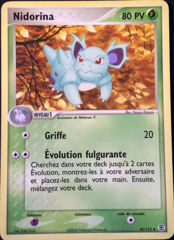 Nidorina – EX Rouge Feu & Vert Feuille 40