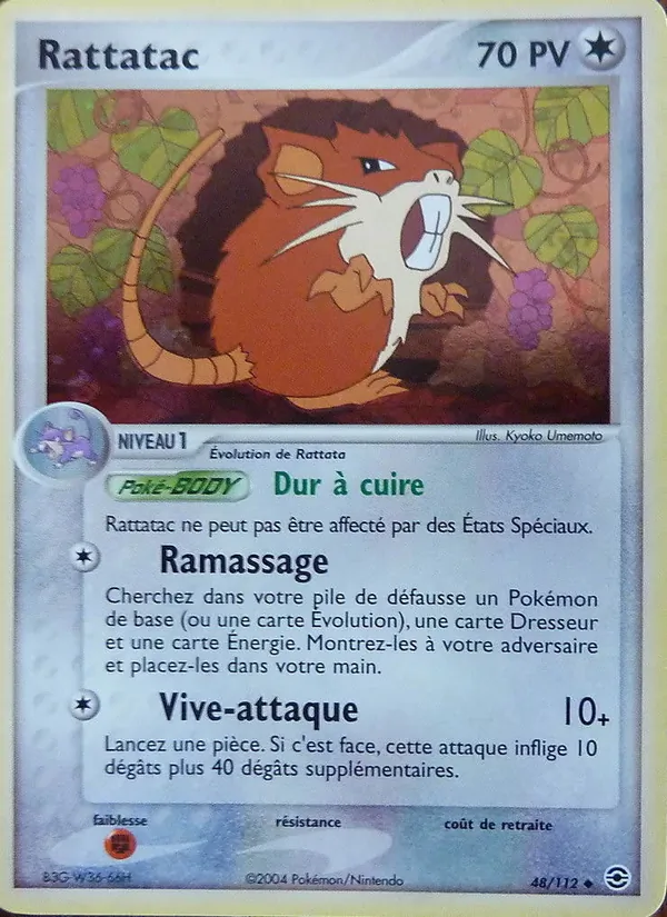Rattatac – EX Rouge Feu & Vert Feuille 48