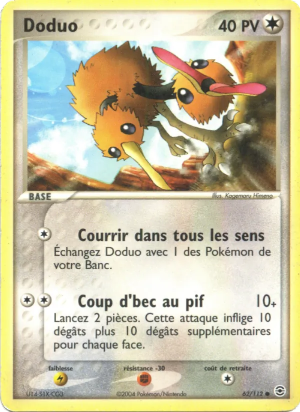 Doduo – EX Rouge Feu & Vert Feuille 62