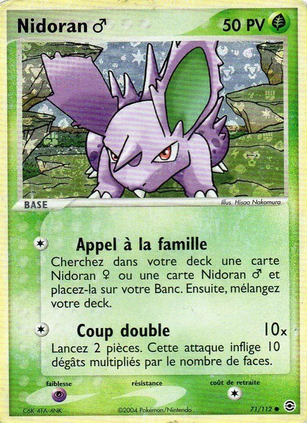 Nidoran ♂ – EX Rouge Feu & Vert Feuille 71