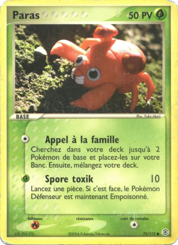 Paras – EX Rouge Feu & Vert Feuille 72