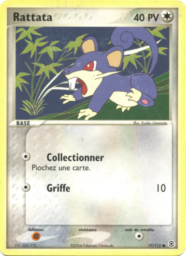 Rattata – EX Rouge Feu & Vert Feuille 77