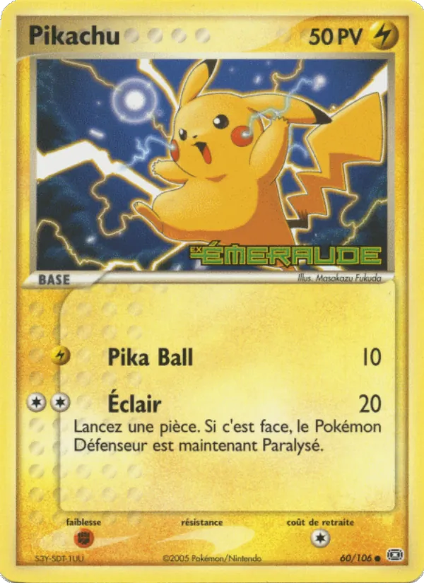 Pikachu – EX Émeraude 60