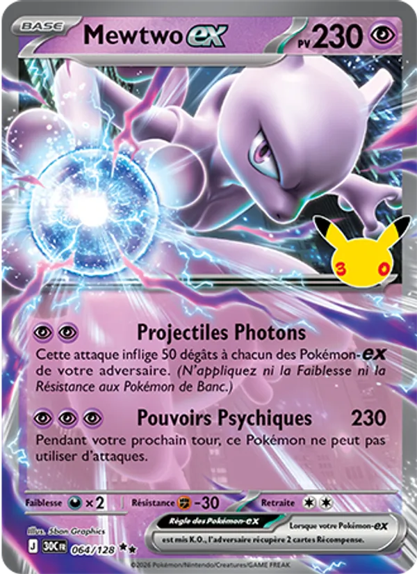 Mewtwo-ex – 30ᵉ Anniversaire 64