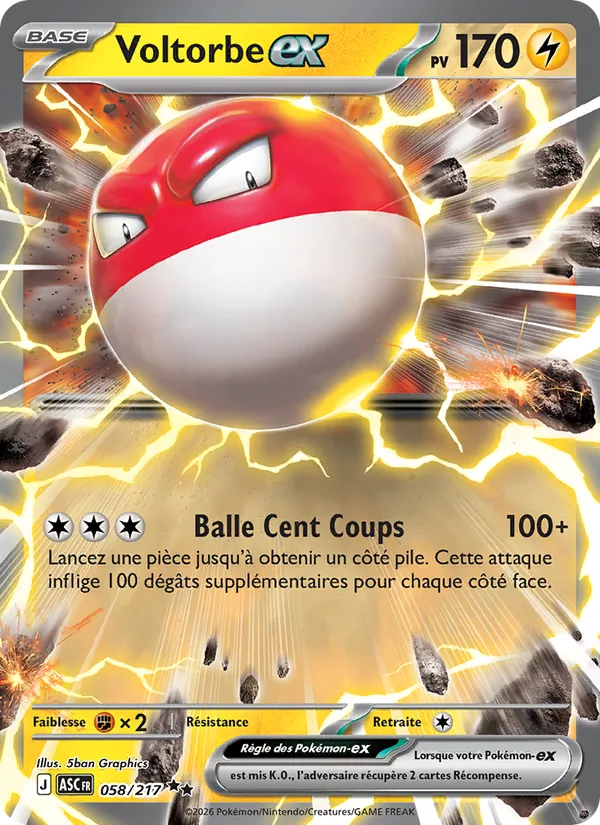 Voltorbe-ex – Héros Transcendants 58