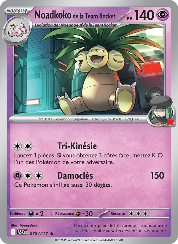Noadkoko de la Team Rocket – Héros Transcendants 78