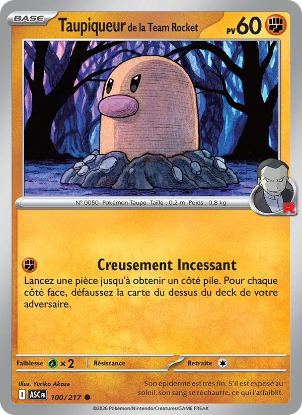 Taupiqueur de la Team Rocket – Héros Transcendants 100