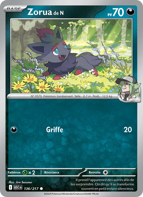 Zorua de N – Héros Transcendants 136
