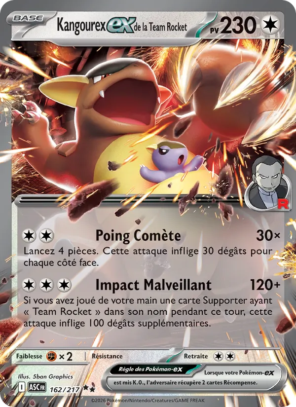 Kangourex-ex de la Team Rocket – Héros Transcendants 162