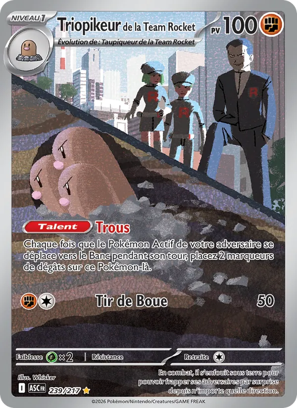 Triopikeur de la Team Rocket – Héros Transcendants 239