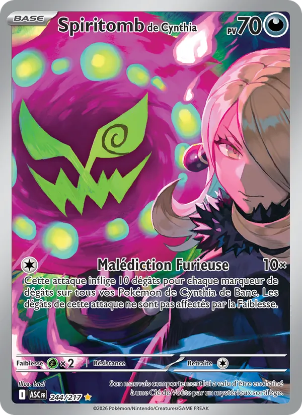 Spiritomb de Cynthia – Héros Transcendants 244