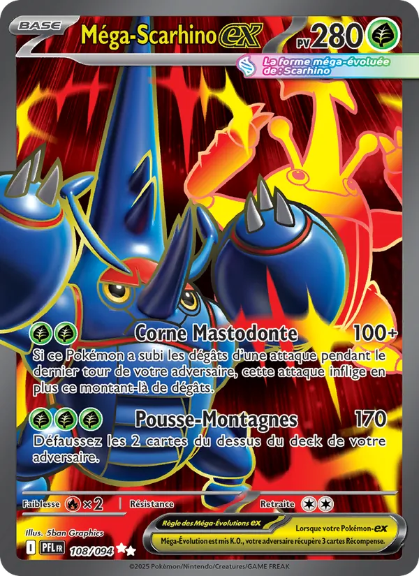 Méga-Scarhino-ex – Flammes Fantasmagoriques 108