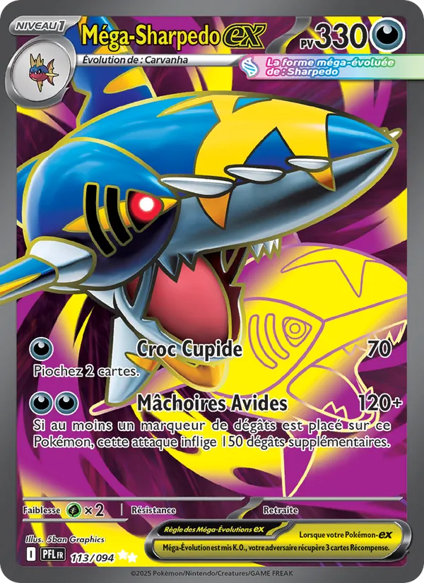 Méga-Sharpedo-ex – Flammes Fantasmagoriques 113