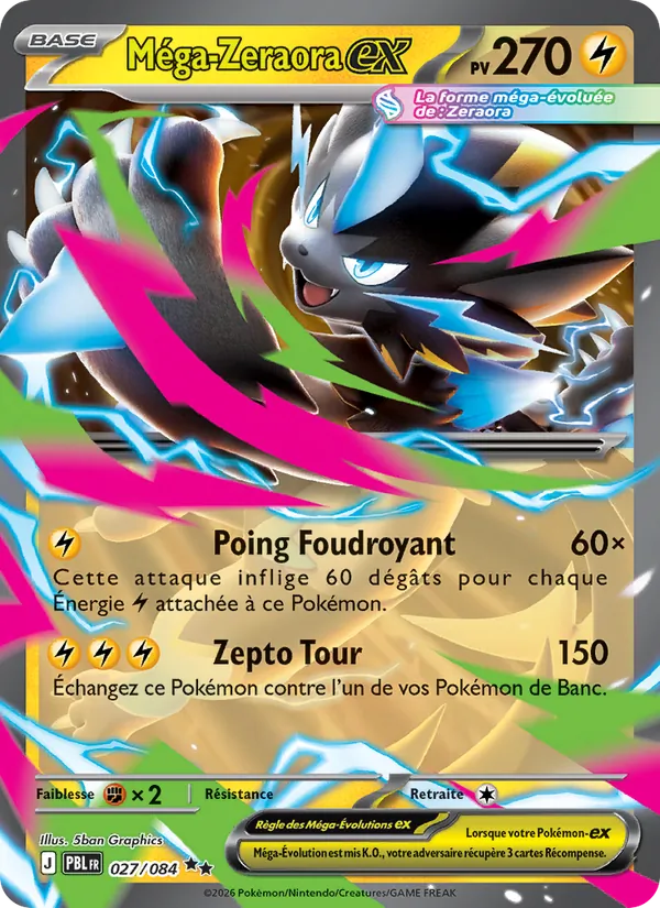 Méga-Zeraora-ex – Nuit Noire 27