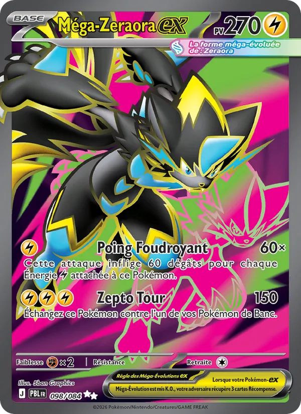Méga-Zeraora-ex – Nuit Noire 98