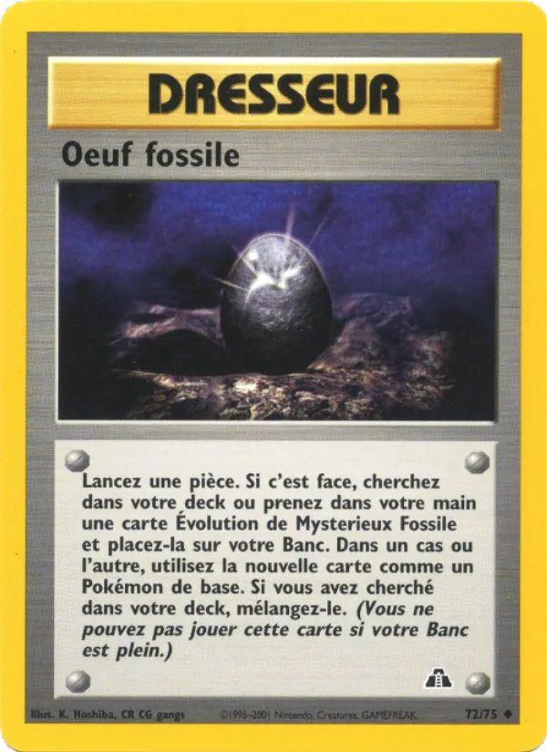 Oeuf fossile – Neo Discovery 72