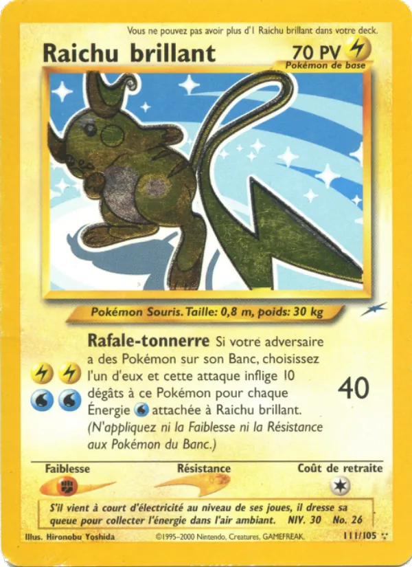 Raichu brillant – Neo Destiny 111