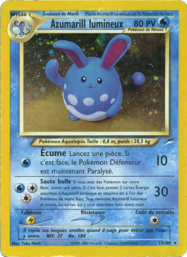Azumarill lumineux – Neo Destiny 13