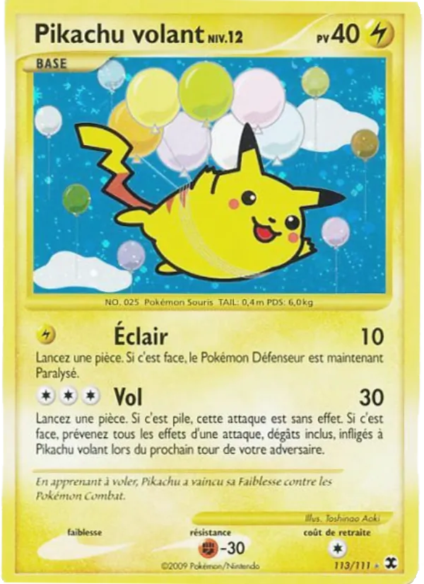 Pikachu volant Niv. 12 – Rivaux Émergeants 113