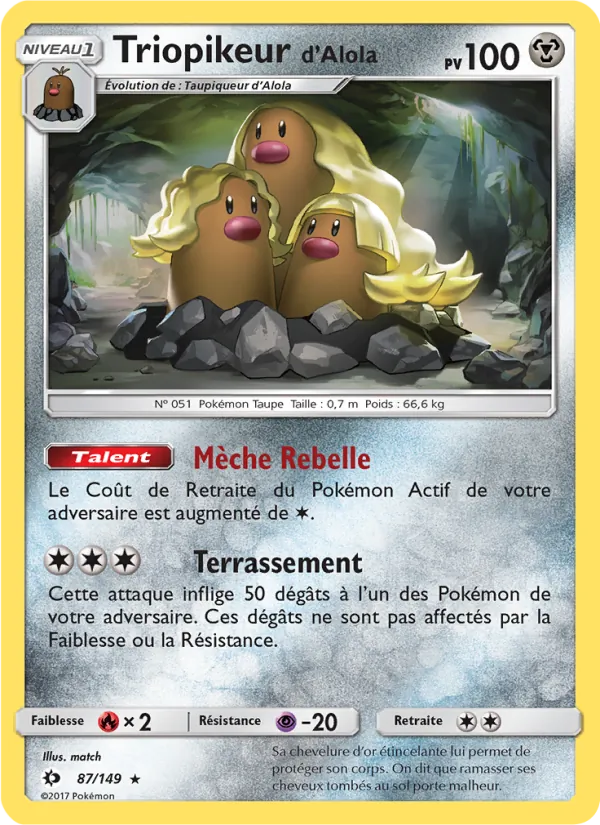 Triopikeur d’Alola – Soleil et Lune 87