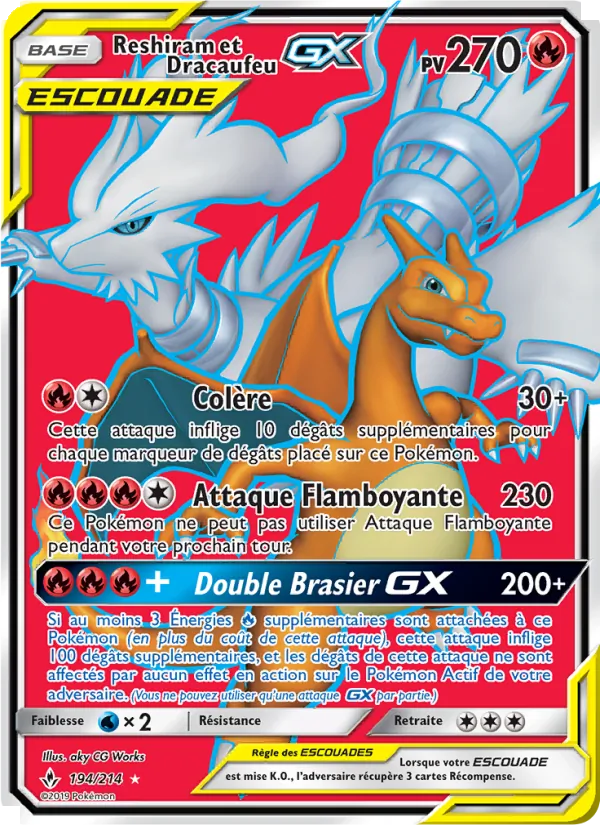 Reshiram et Dracaufeu GX – Alliance Infaillible 194