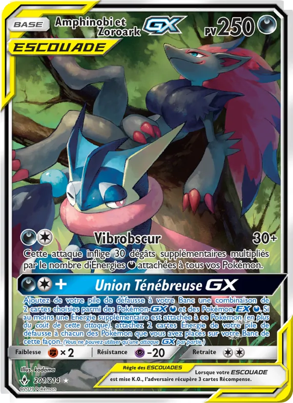 Amphinobi et Zoroark GX – Alliance Infaillible 201