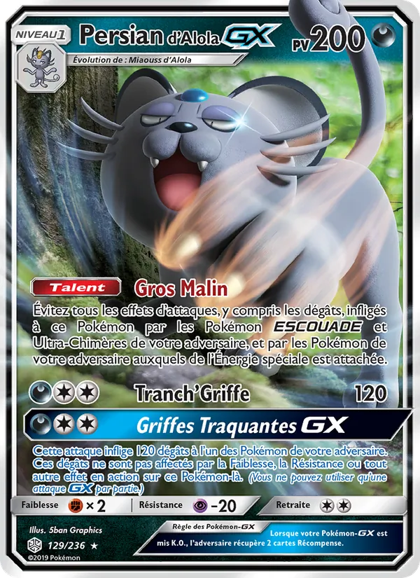 Persian d’Alola GX – Éclipse Cosmique 129