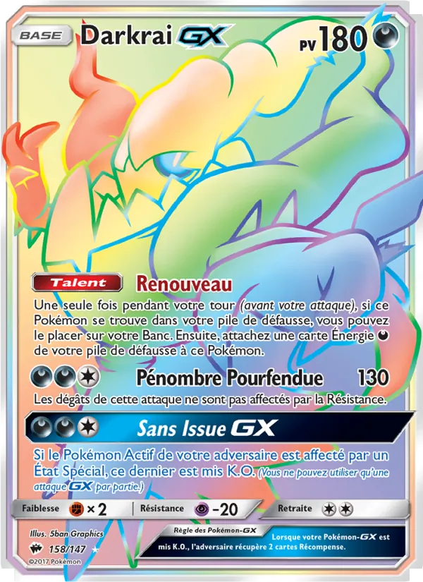 Darkrai GX – Ombres Ardentes 158