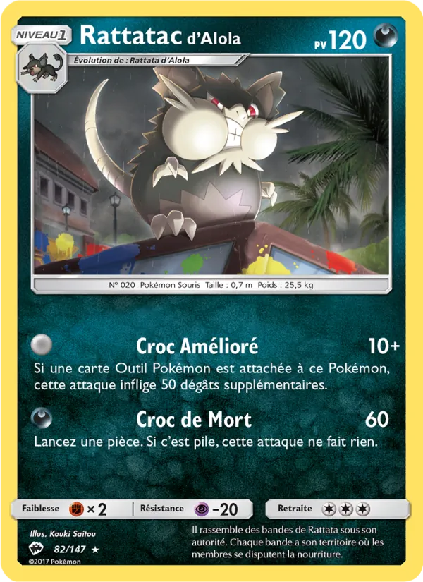 Rattatac d’Alola – Ombres Ardentes 82
