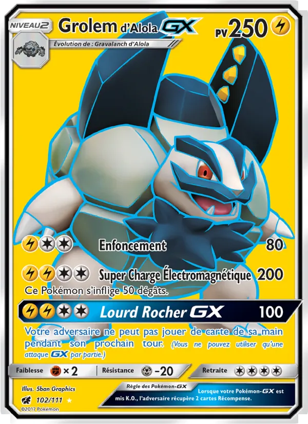 Grolem d’Alola GX – Invasion Carmin 102
