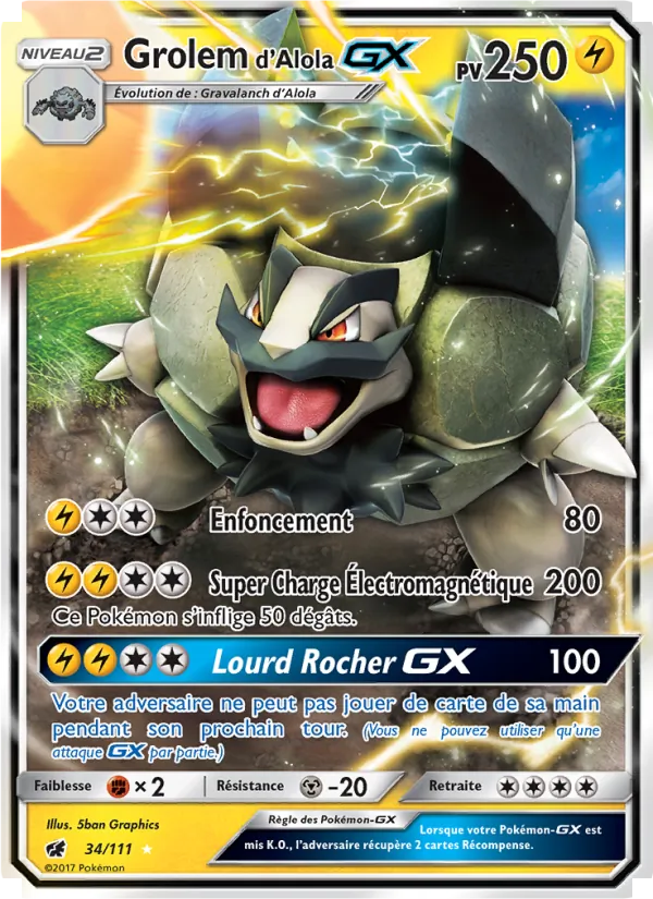 Grolem d’Alola GX – Invasion Carmin 34