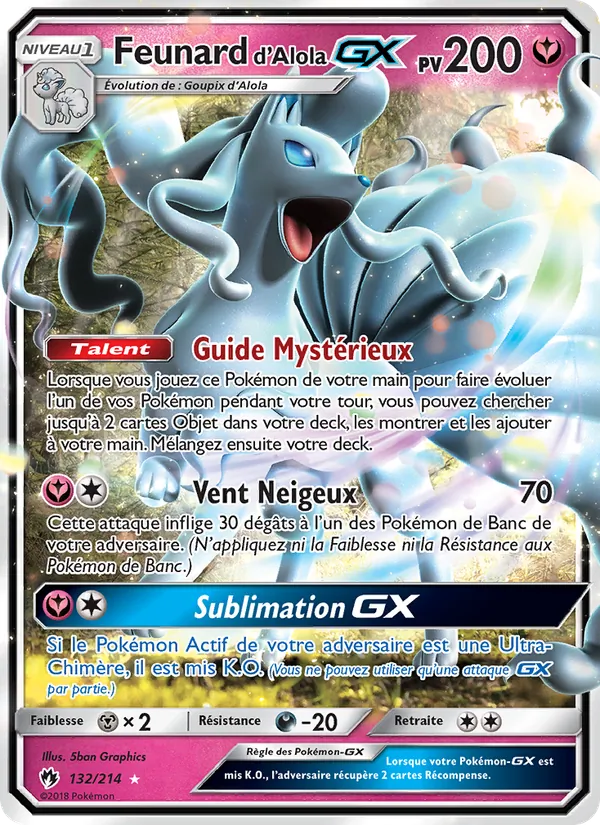 Feunard d’Alola GX – Tonnerre Perdu 132