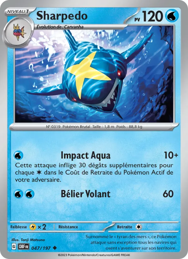 Sharpedo – Flammes Obsidiennes 47