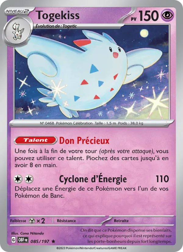 Togekiss – Flammes Obsidiennes 85