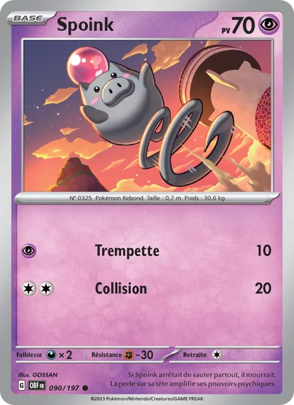 Spoink – Flammes Obsidiennes 90