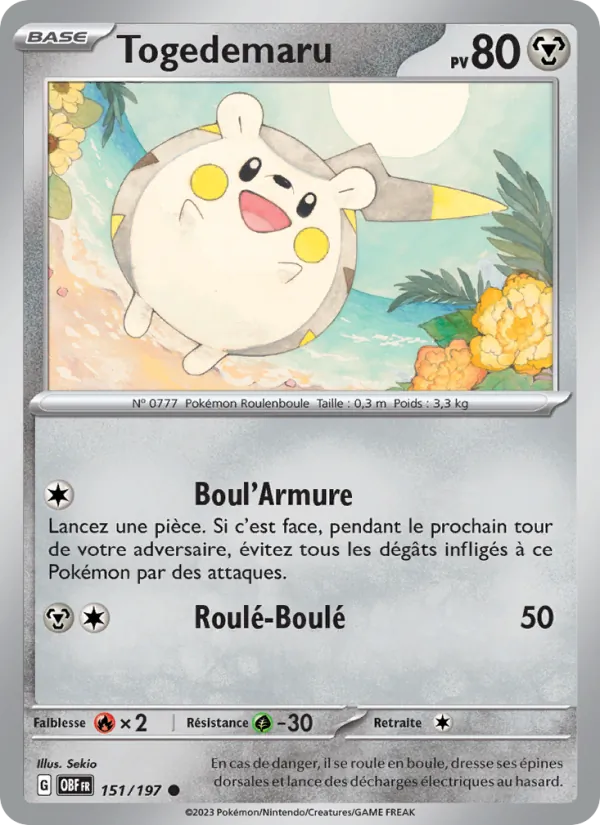 Togedemaru – Flammes Obsidiennes 151