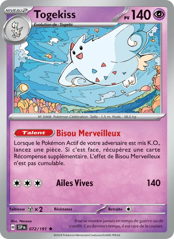 Togekiss – Étincelles Déferlantes 72