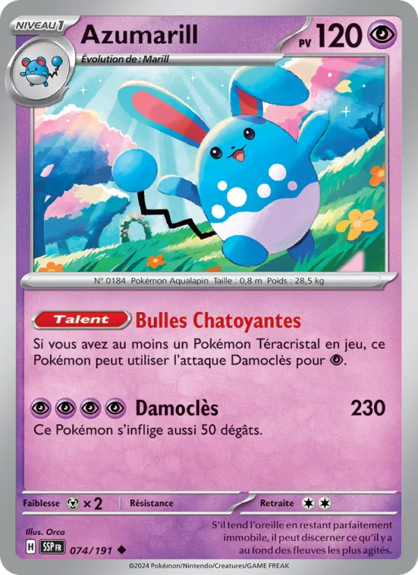 Azumarill – Étincelles Déferlantes 74