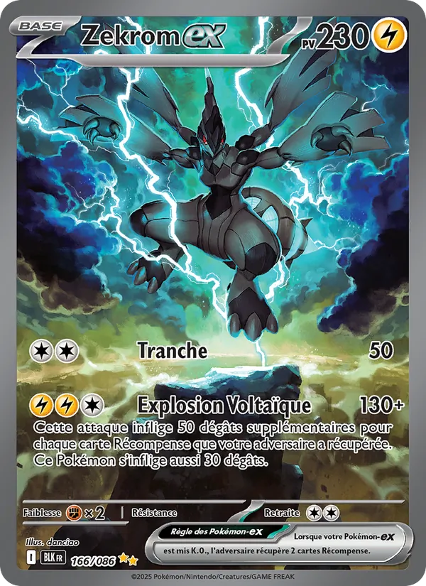 Zekrom-ex – Foudre Noire 166