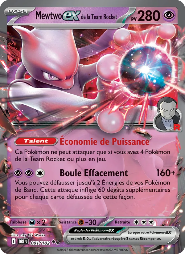 Mewtwo-ex de la Team Rocket – Rivalités Destinées 81