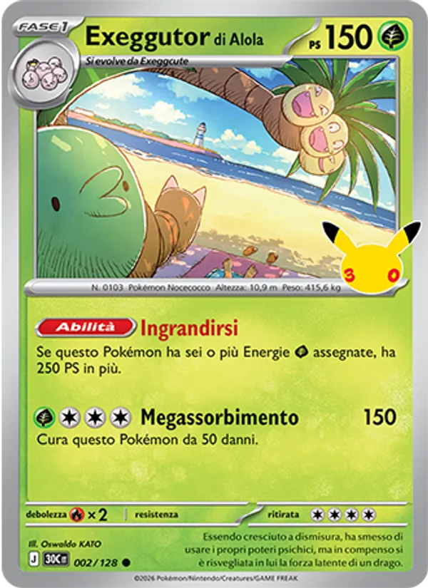 Exeggutor di Alola – 30° Anniversario 2