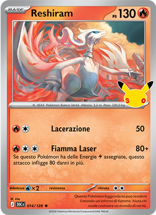 Reshiram – 30° Anniversario 14