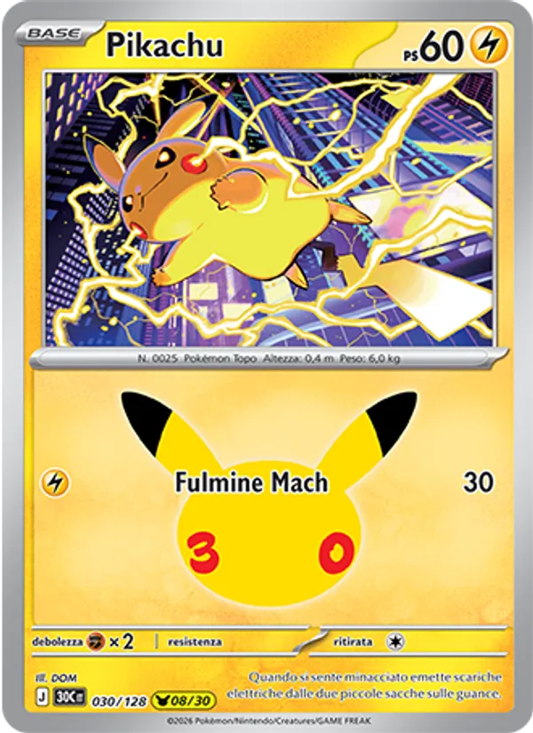 Pikachu – 30° Anniversario 30