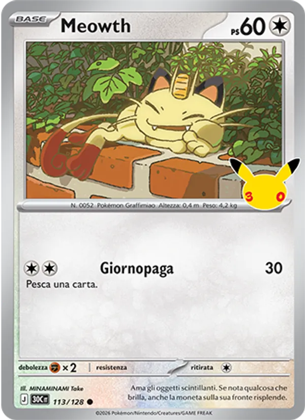 Meowth – 30° Anniversario 113