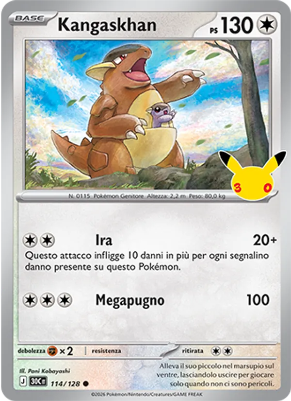 Kangaskhan – 30° Anniversario 114