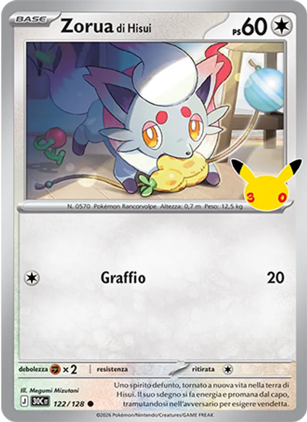 Zorua di Hisui – 30° Anniversario 122