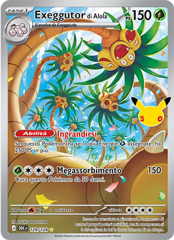 Exeggutor di Alola – 30° Anniversario 129