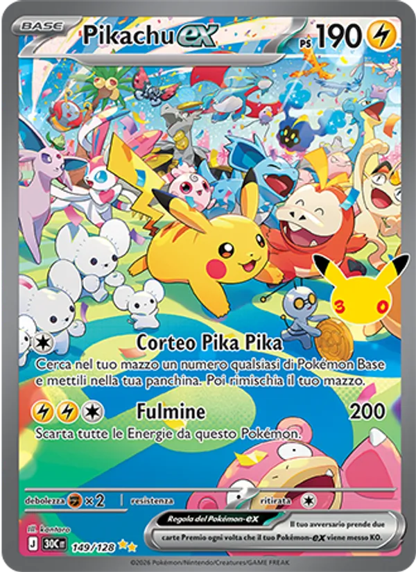 Pikachu-ex – 30° Anniversario 149