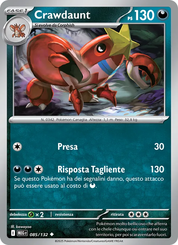 Crawdaunt – Megaevoluzione 85