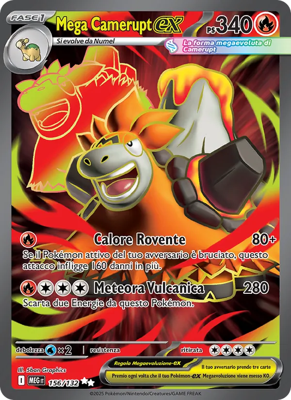 Mega Camerupt-ex – Megaevoluzione 156